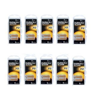 Duracell 312 Numara İşitme Cihazı Pili 10 Paket 60 Adet