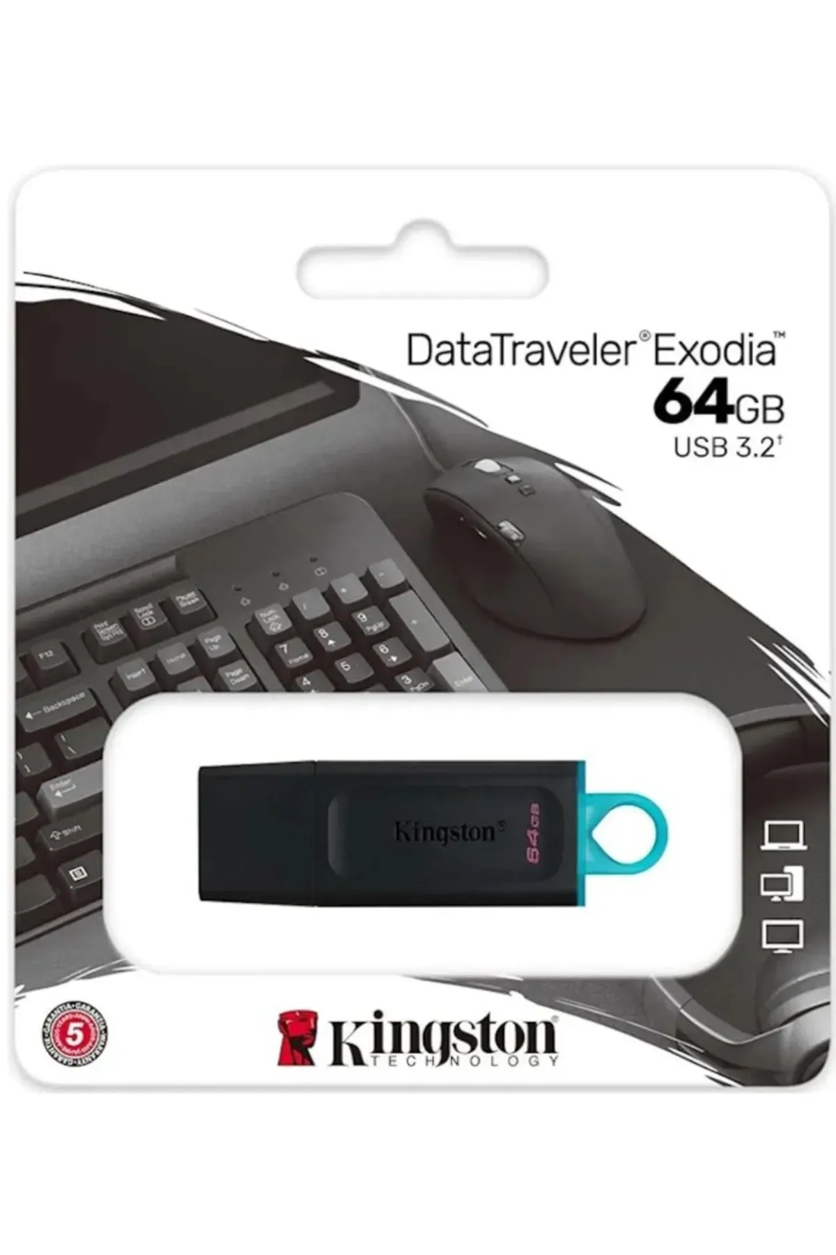 KINGSTON Dtx 64GB Usb 3.2 Gen.1 Datatraveler Exodia Flash Bellek Dtx/64