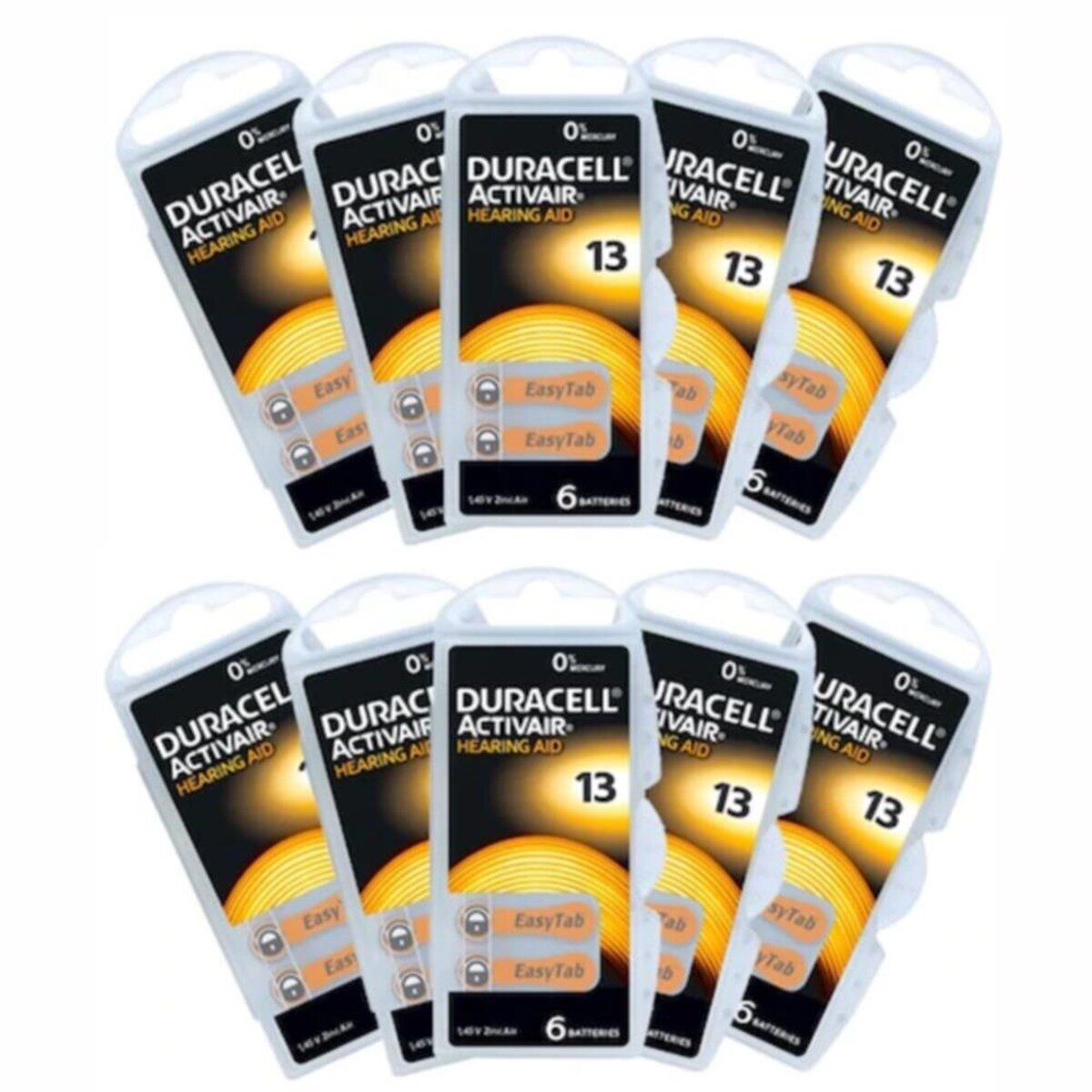 Duracell 13 Numara İşitme Cihazı Pili 10 Paket 60 Adet