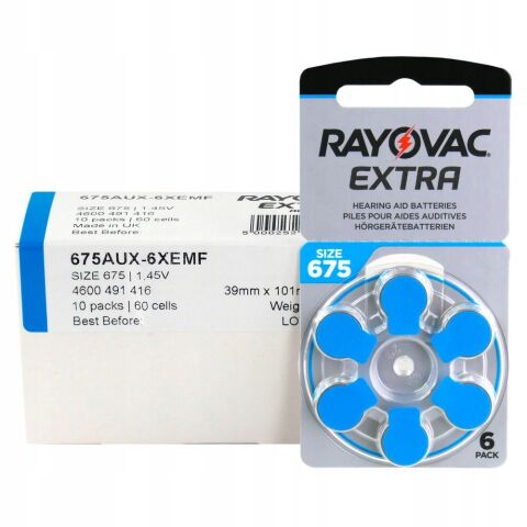 Rayovac Extra 675 Numara Kulak İşitme Cihaz Pili 6 x 10'lu