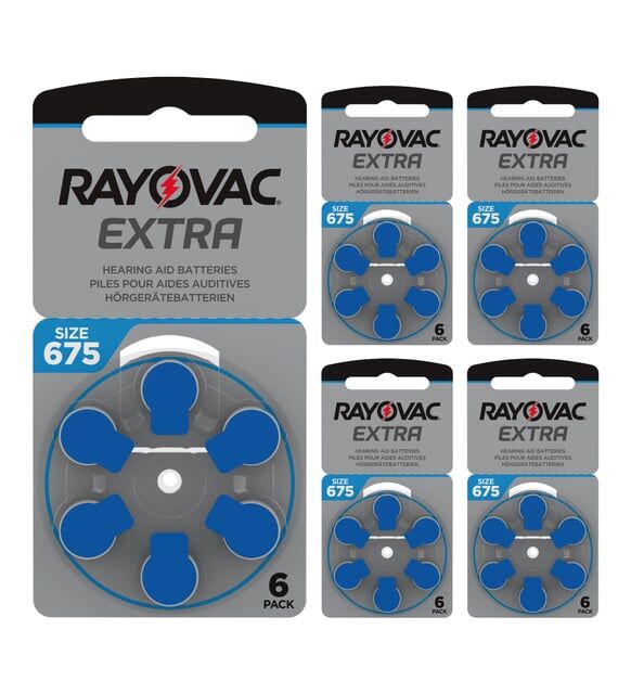 Rayovac Extra 675 Numara İşitme Cihaz Pili 6 x 5'li 30 adettir
