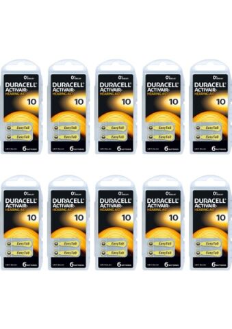 Duracell 10 Numara İşitme Cihazı Pili 10 Paket 60 Adet