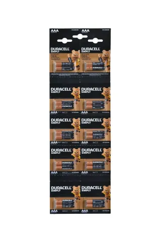 DURACELL KARTELA 20'Lİ 3AAA İNCE PİL
