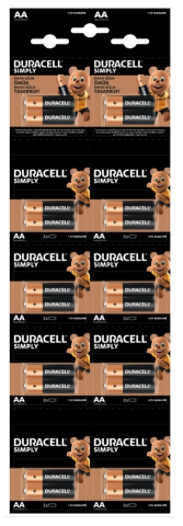 DURACELL KARTELA 2AA PİL 1 KOLİ 200 ADET