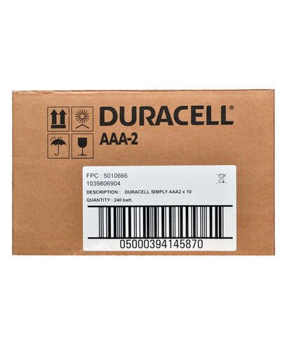 DURACELL KARTELA 3AAA PİL 1 KOLİ 240 ADET