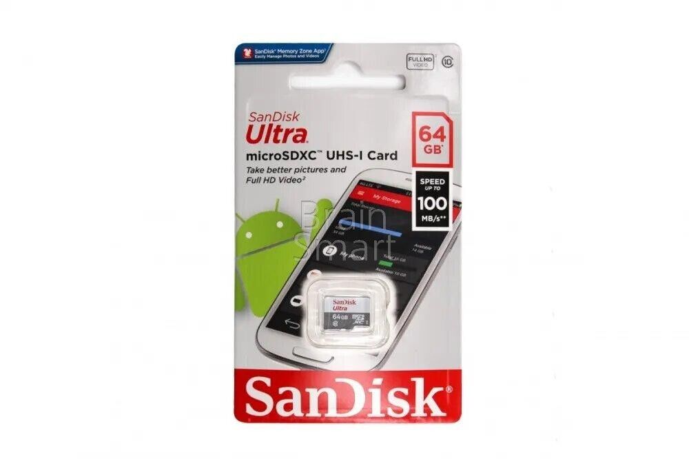 SANDISK ULTRA 64GB MICROSD KART 100MB/s