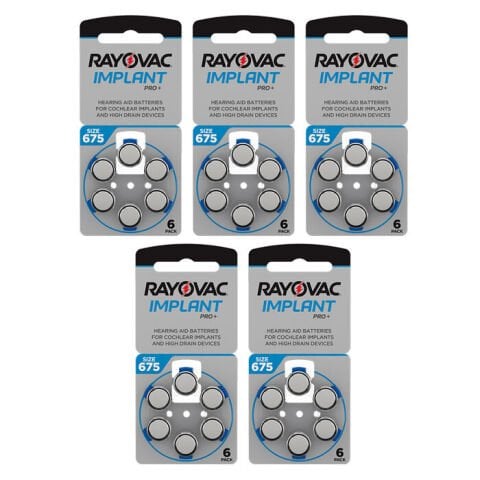 RAYOVAC 675 IMPLANT İşitme Cihaz Pili 6 x 5'li 30 adettir
