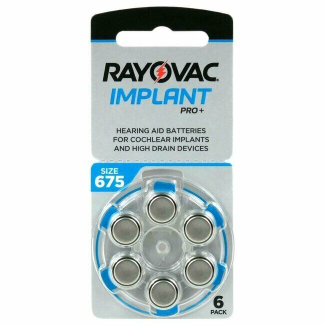 RAYOVAC 675 IMPLANT İşitme Cihaz Pili 6 x 10'lU 60 adet