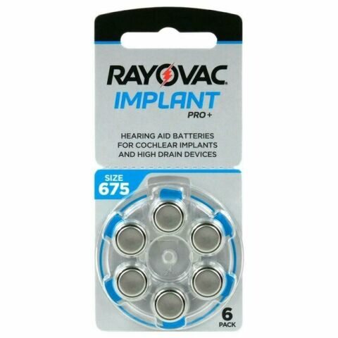 RAYOVAC 675 IMPLANT İşitme Cihaz Pili 6 x 10'lU 60 adet