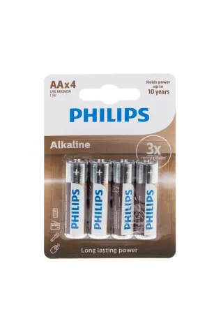 PHILIPS Pil Kalem Pil Alkaline 4 Lü AA LR6A4B
